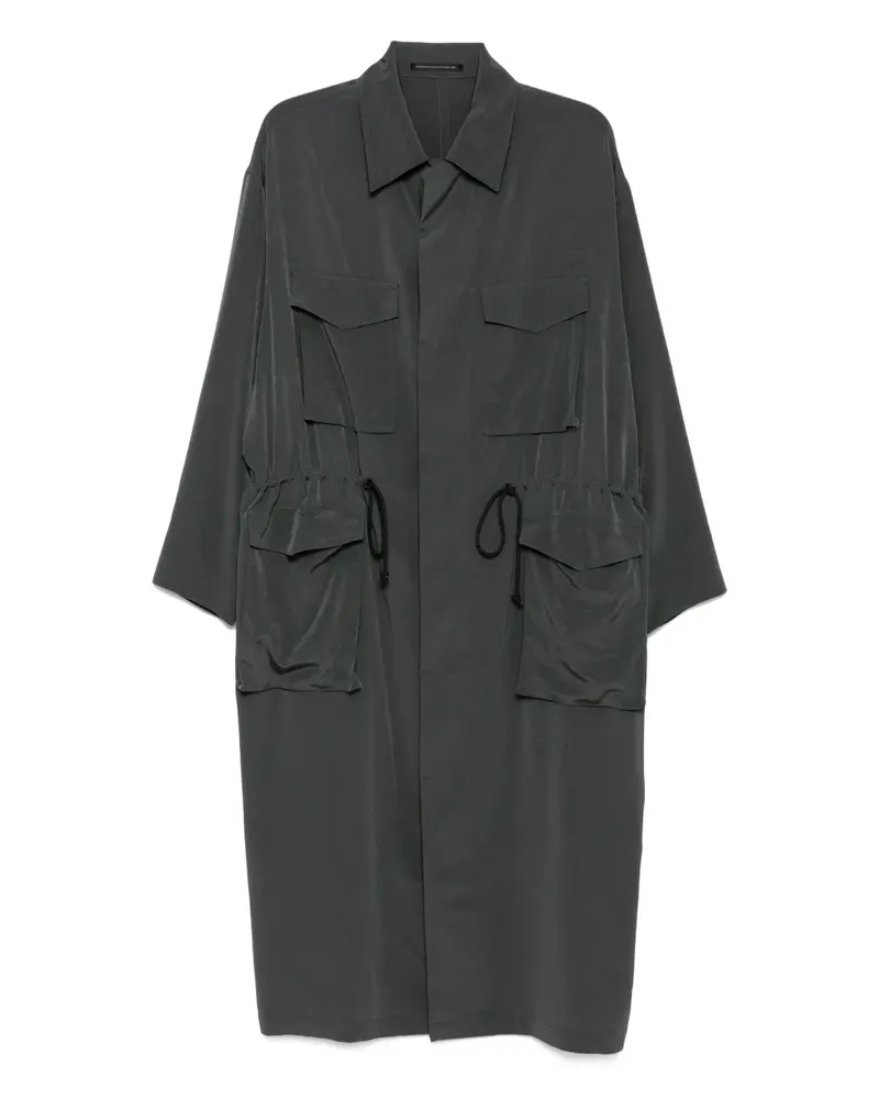 Yohji Yamamoto Kleid aus Crêpe de Chine - Grün Grün
