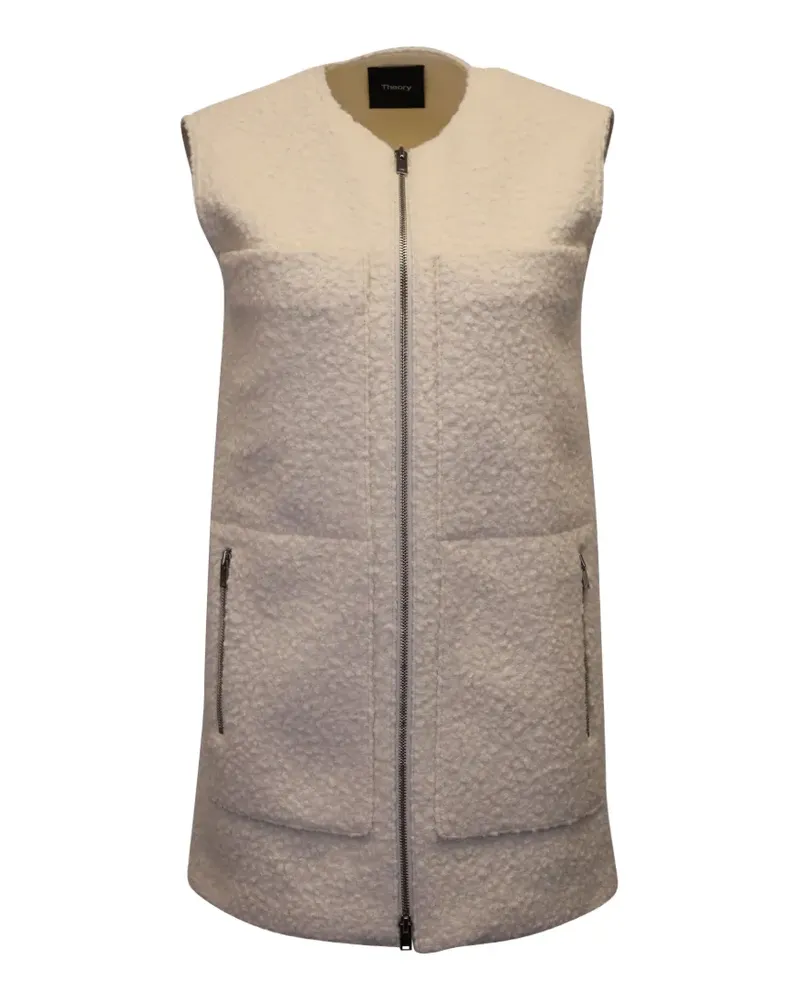 Theory zip-fastening gilet - Nude Nude