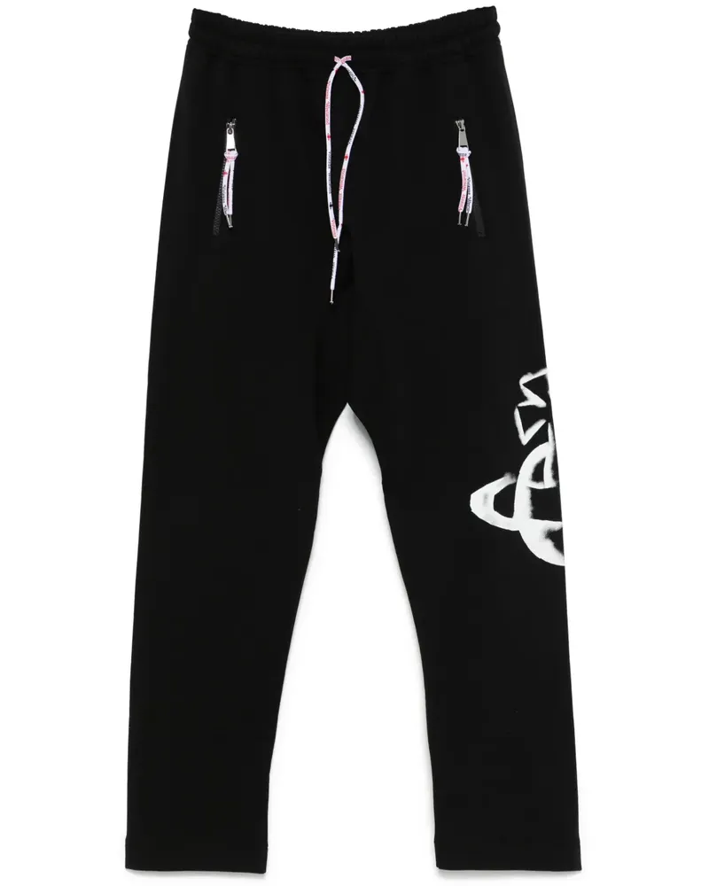 Vivienne Westwood Stencil Orb Football Hose - Schwarz Schwarz