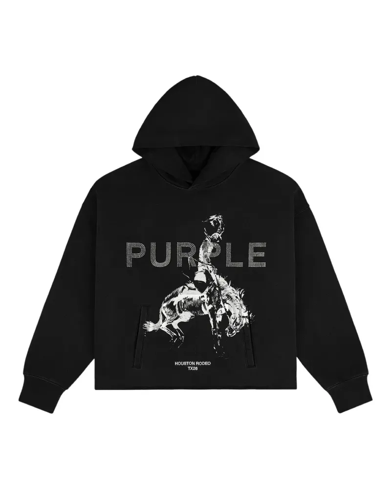 PURPLE BRAND riding cotton hoodie - Schwarz Schwarz