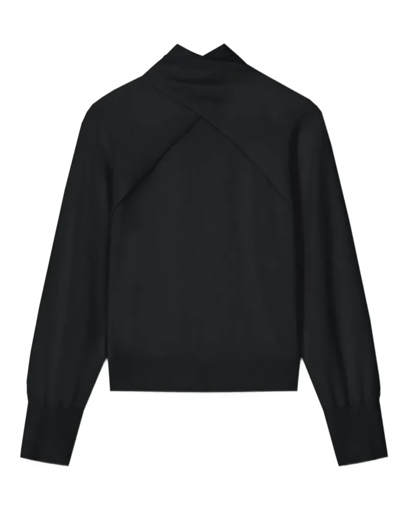 AERON open shoulder roll-neck nest knitwear - Schwarz Schwarz