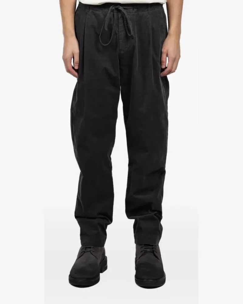 Hannes Roether drawstring pleated trousers - Grau Grau