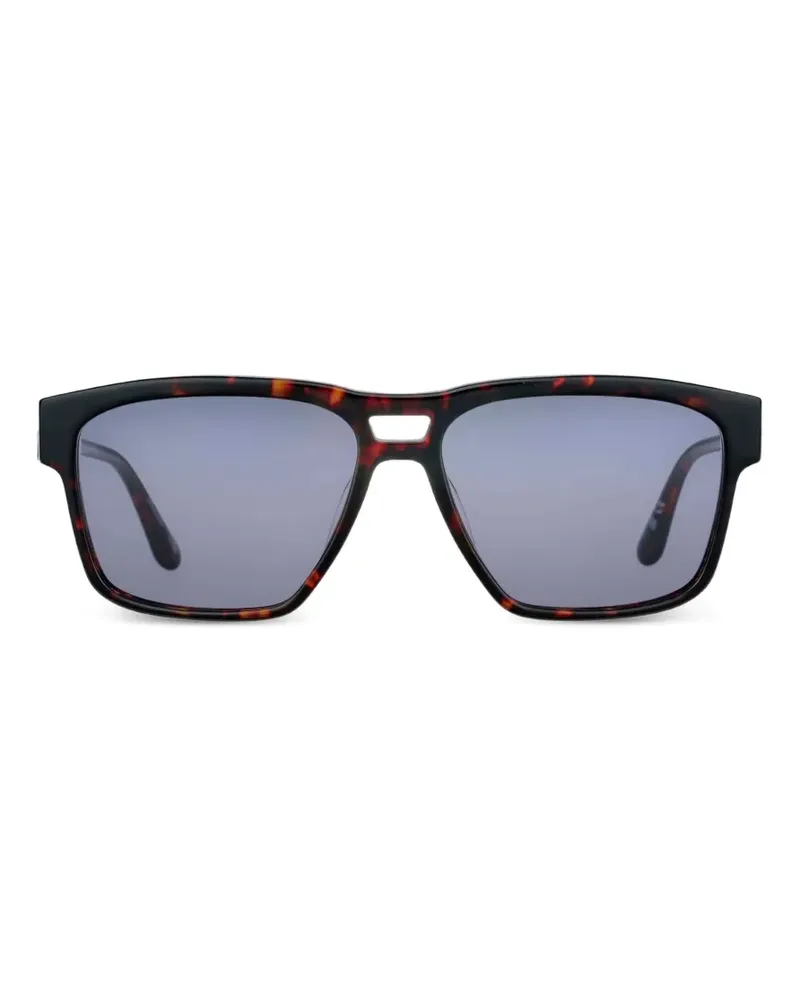 Barbour tortoiseshell-effect square-frame sunglasses - Braun Braun