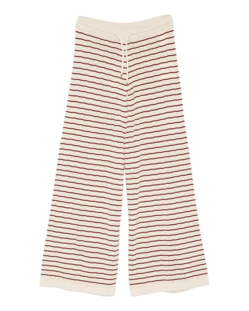 AGNONA striped palazzo pants - Nude Nude