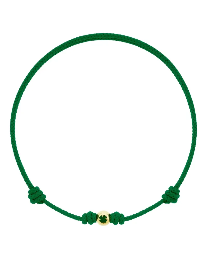 Luis Morais Kordelarmband mit vierblättrigem Kleeblatt - Grün Grün