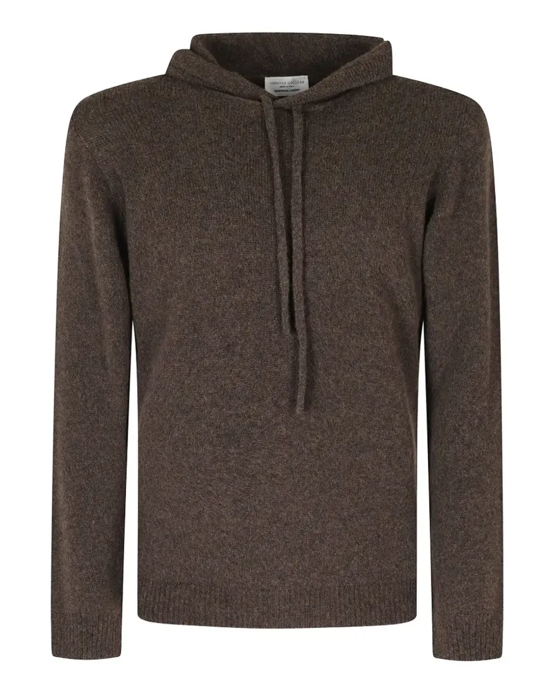 Roberto Collina Hoodie mit Kordelzug - Braun Braun