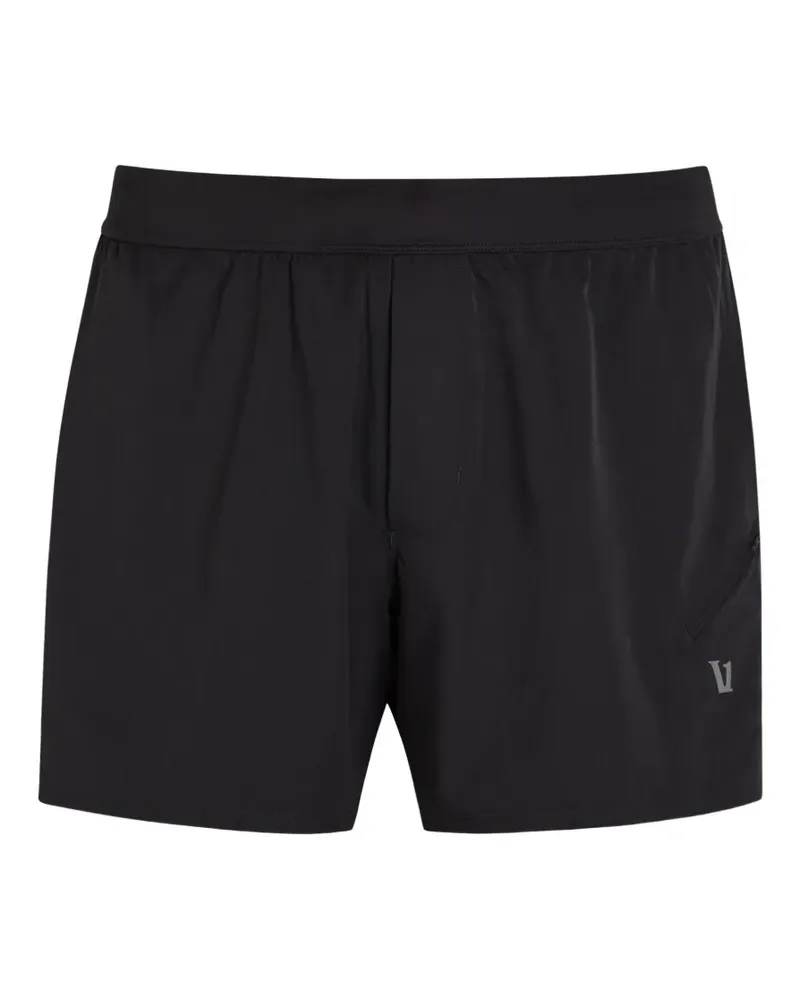 vuori logo-print performance shorts - Schwarz Schwarz
