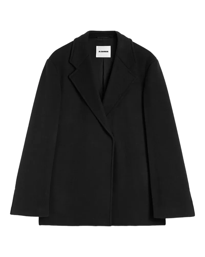 Jil Sander Klassischer Wollmantel - Schwarz Schwarz