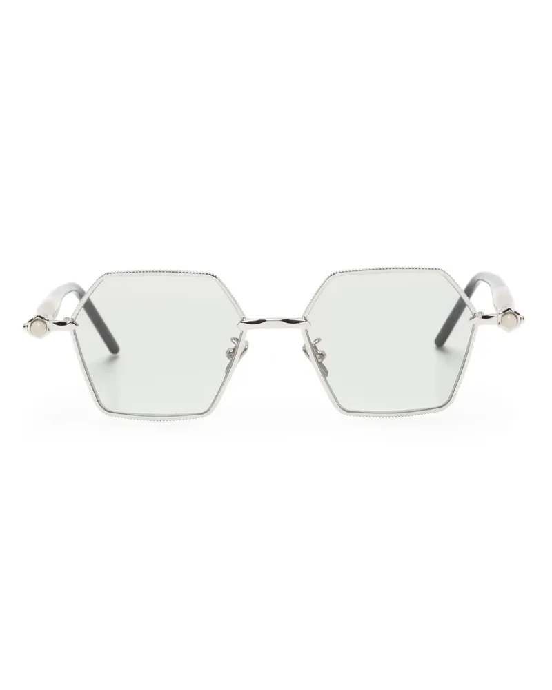 KUBORAUM P70 Sonnenbrille mit geometrischem Gestell - Grau Grau