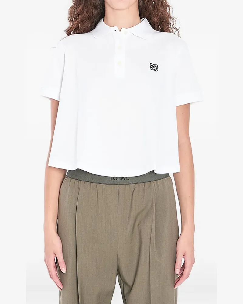 Loewe Poloshirt mit Logo-Stickerei - Weiß Weiß