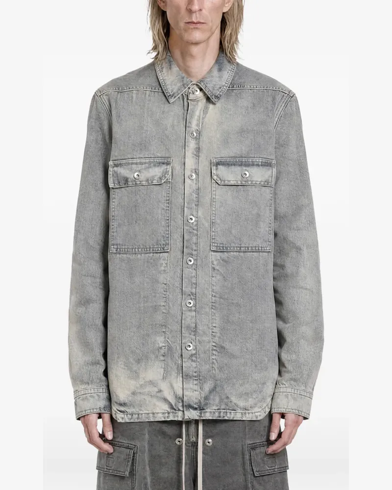 DRKSHDW by Rick Owens Jeansjacke mit Webriemen - Blau Blau