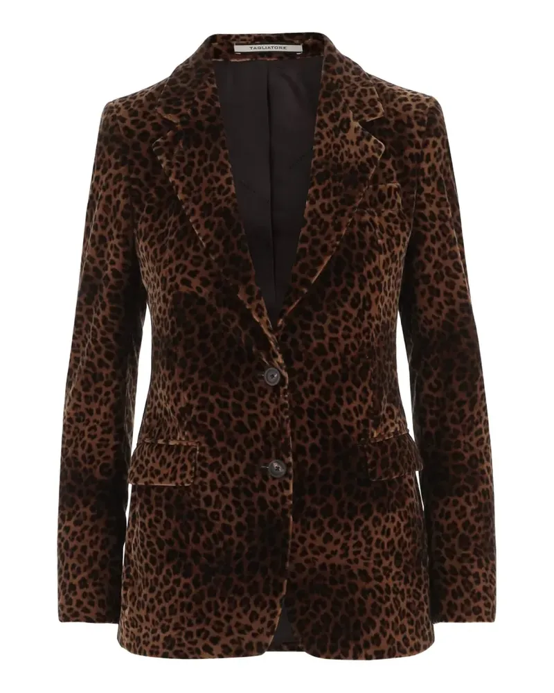 Tagliatore animal-print single-breasted blazer - Braun Braun