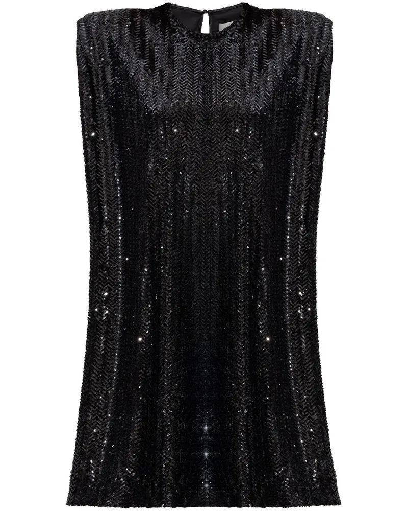 Golden Goose Minikleid mit Pailletten - Schwarz Schwarz