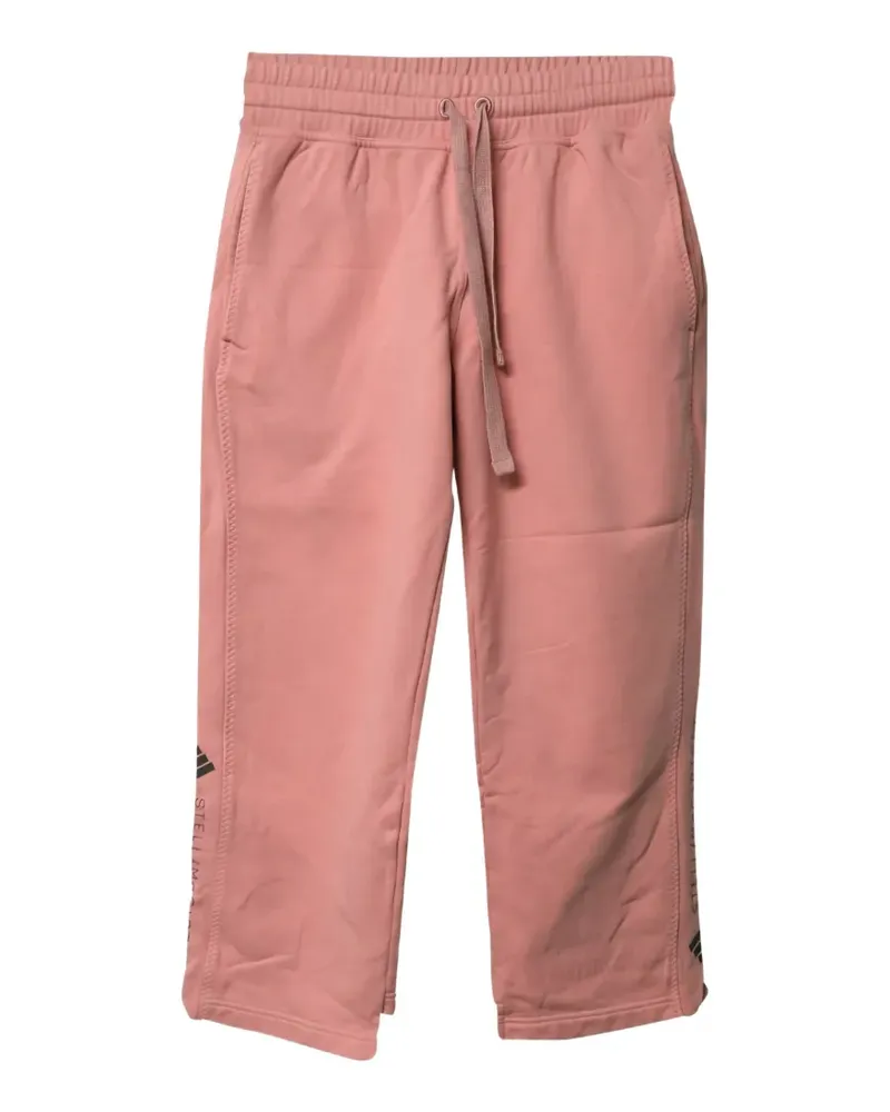 adidas logo-detail cropped track pants - Rosa Rosa