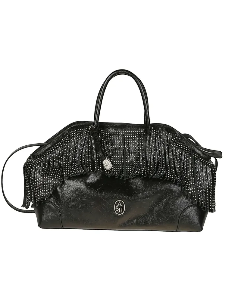 ash Jaqueline fringed stud-embellished tote bag - Schwarz Schwarz