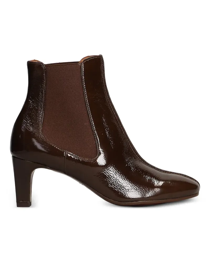 Chie Mihara Fronda Stiefeletten aus Lackleder mit elastischen Seiten - Braun Braun