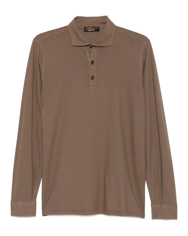 Jeordie's long-sleeve polo shirt - Braun Braun