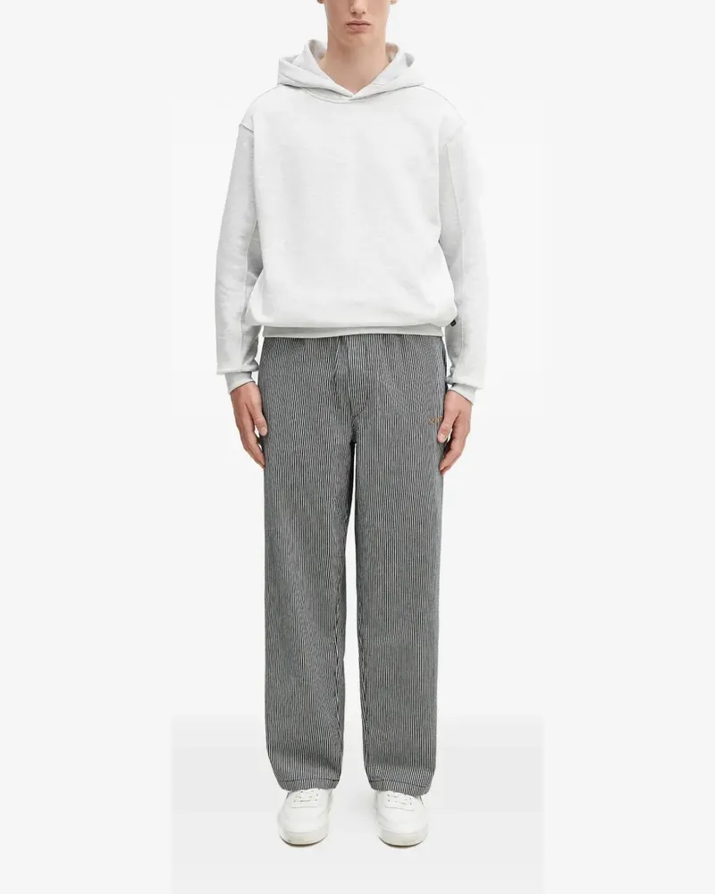 Aries elastic-waistband striped trousers - Blau Blau