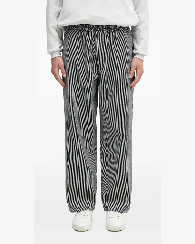 Aries elastic-waistband striped trousers - Blau Blau