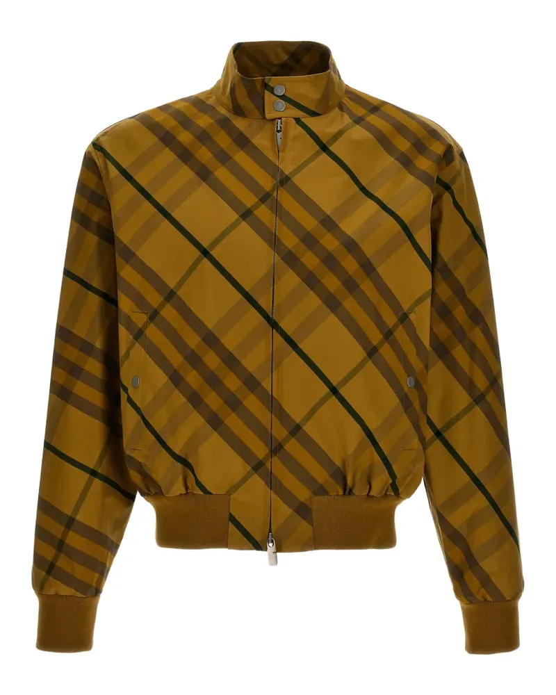 Burberry check cotton bomber jacket - Gelb Gelb