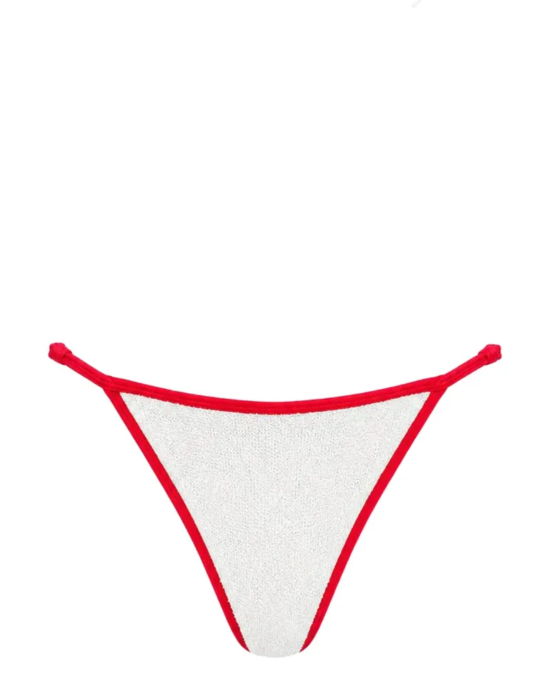bond-eye Leighton Bikinihöschen mit Knitteroptik - Weiß Weiß