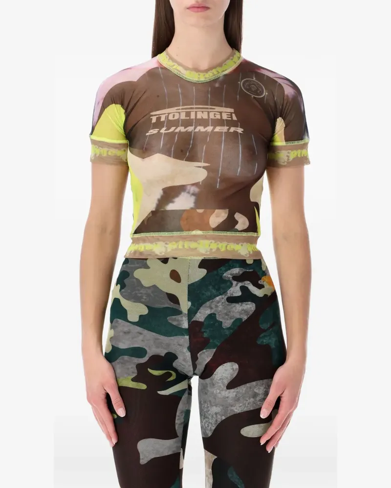OTTOLINGER camouflage T-shirt - Braun Braun