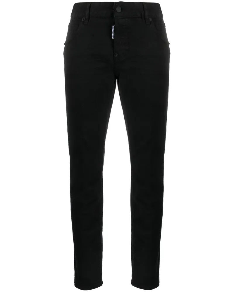 Dsquared2 Tief sitzende Tapered-Jeans - Schwarz Schwarz