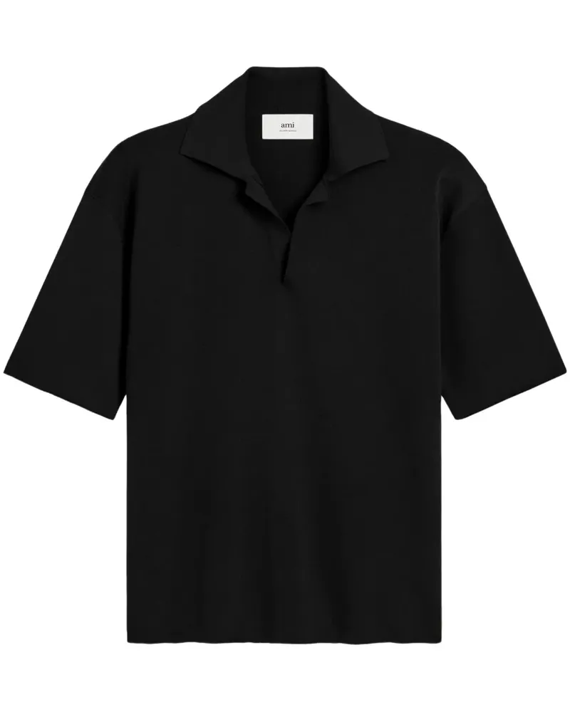 AMI Paris Kurzärmeliges Poloshirt - Schwarz Schwarz