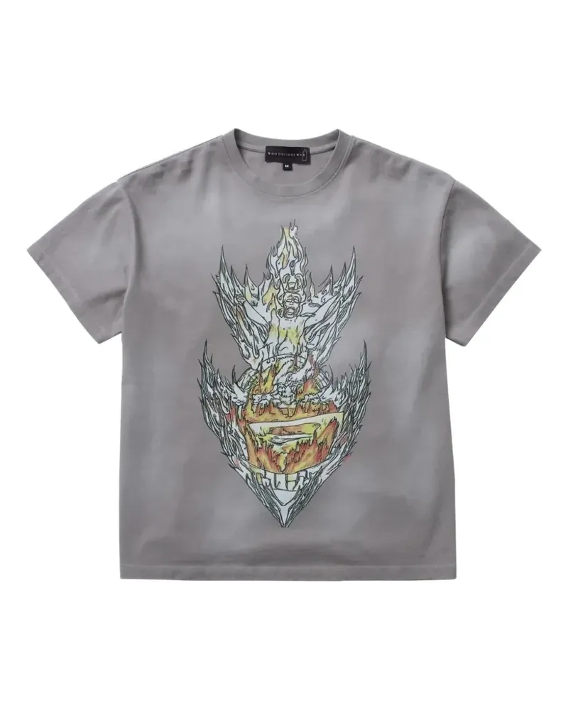 WHO DECIDES WAR Engulfed Memories T-Shirt - Grau Grau
