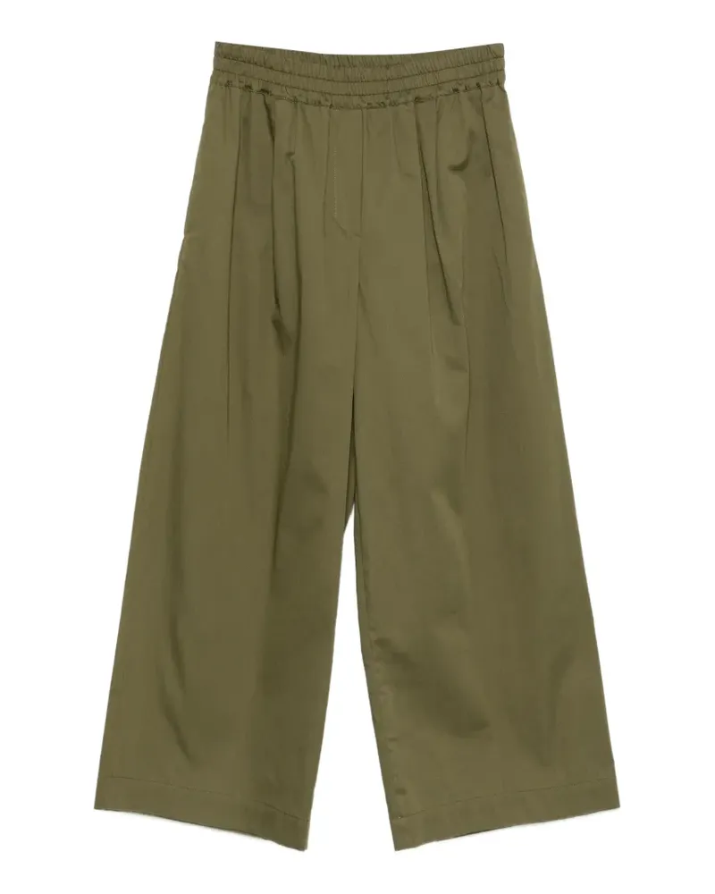 Max Mara Hose mit Stretchbund - Grün Grün