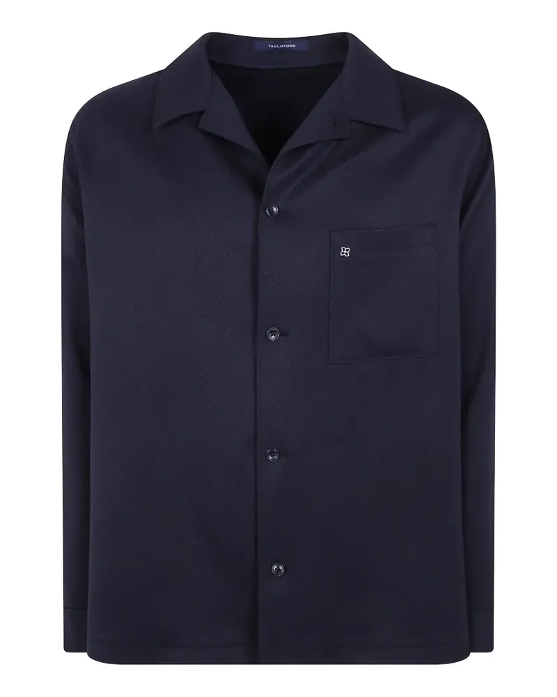 Tagliatore patch-pocket long-sleeve shirt - Blau Blau