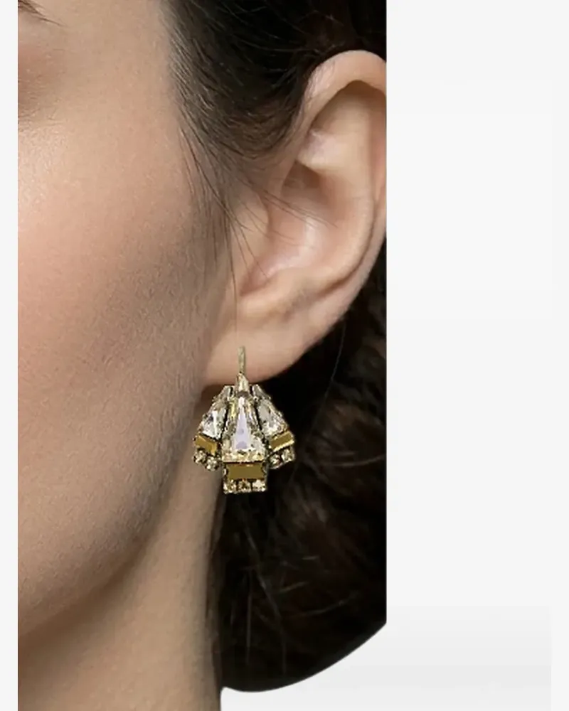 KONPLOTT Spikes and Pearls crystal-drop earrings - Nude Nude