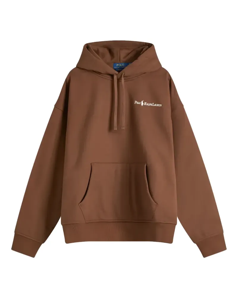 Ralph Lauren logo-embroidered drawstring hoodie - Braun Braun