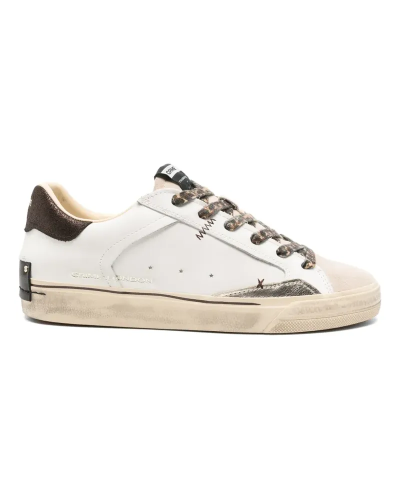 Crime Deconstructed Sneakers im Distressed-Look - Weiß Weiß