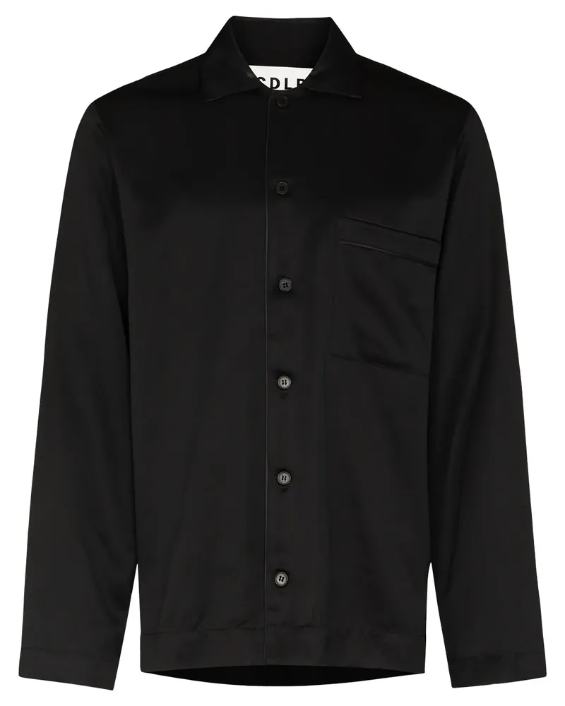 CDLP Home Suit Pyjama-Oberteil - Schwarz Schwarz
