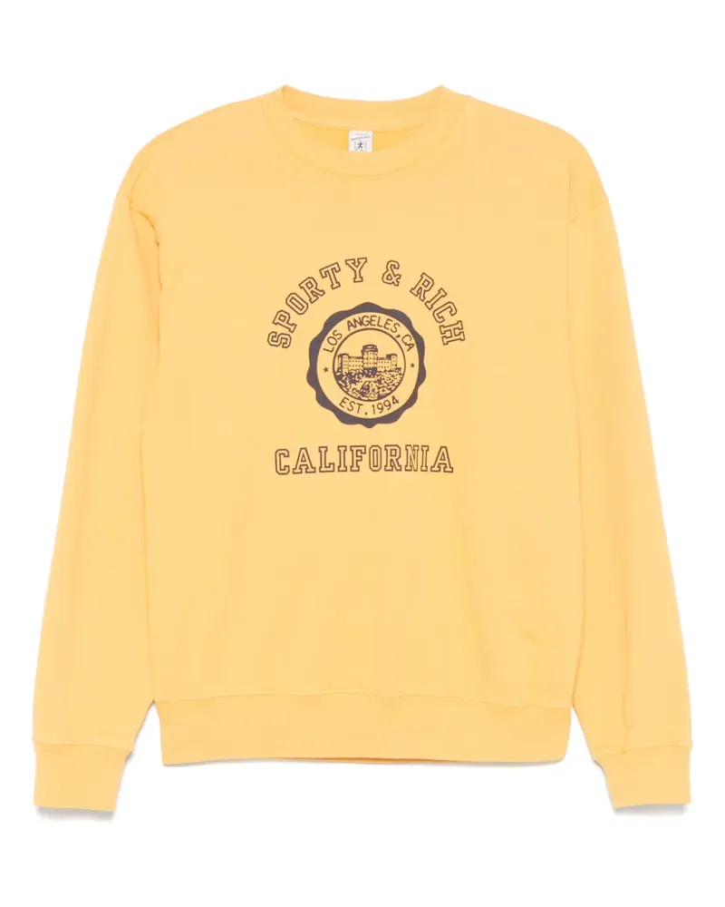 SPORTY & RICH Klassisches Sweatshirt - Gelb Gelb