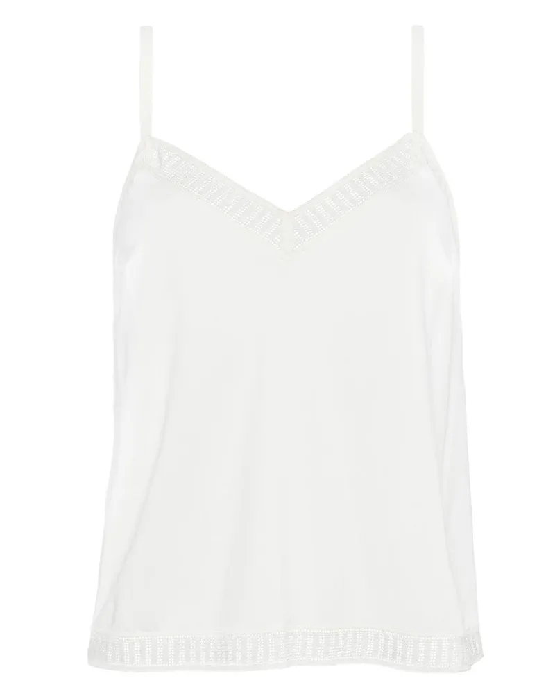 Eres Sandra Graphic Top mit V-Ausschnitt - Weiß Weiß