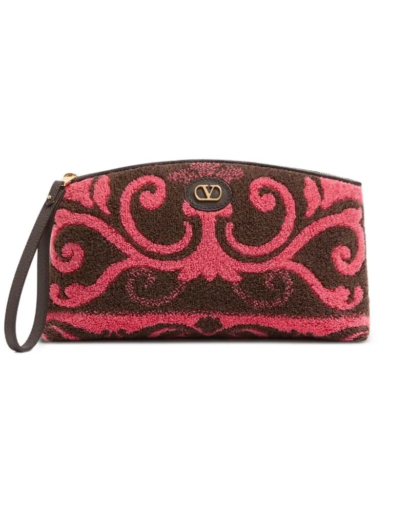 Valentino Garavani Frottee-Clutch - Braun Braun