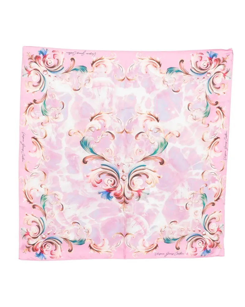 Versace Jeans Schal mit Blumen-Print - Rosa Rosa