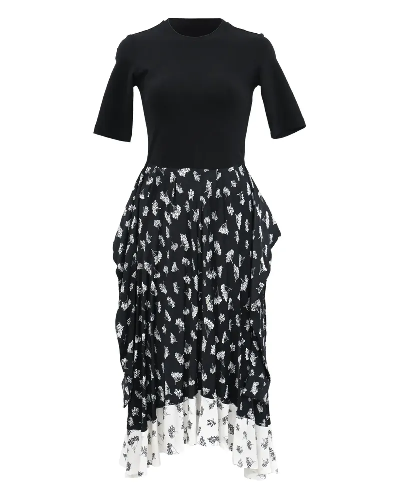 Maje floral-print midi dress - Schwarz Schwarz