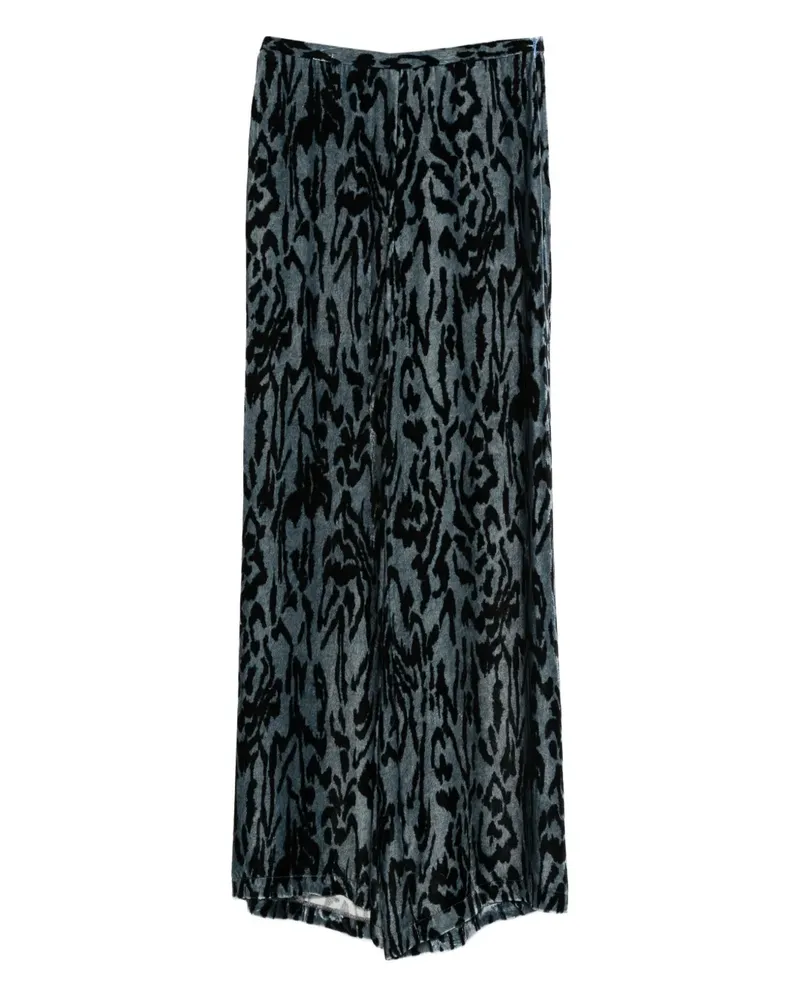 forte_forte Hose mit Animal-Print - Blau Blau