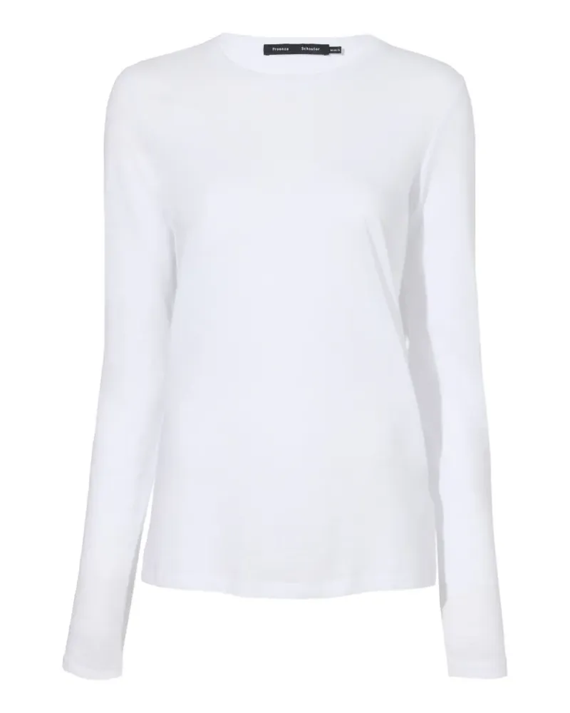 Proenza Schouler Langarmshirt aus Jersey - Weiß Weiß