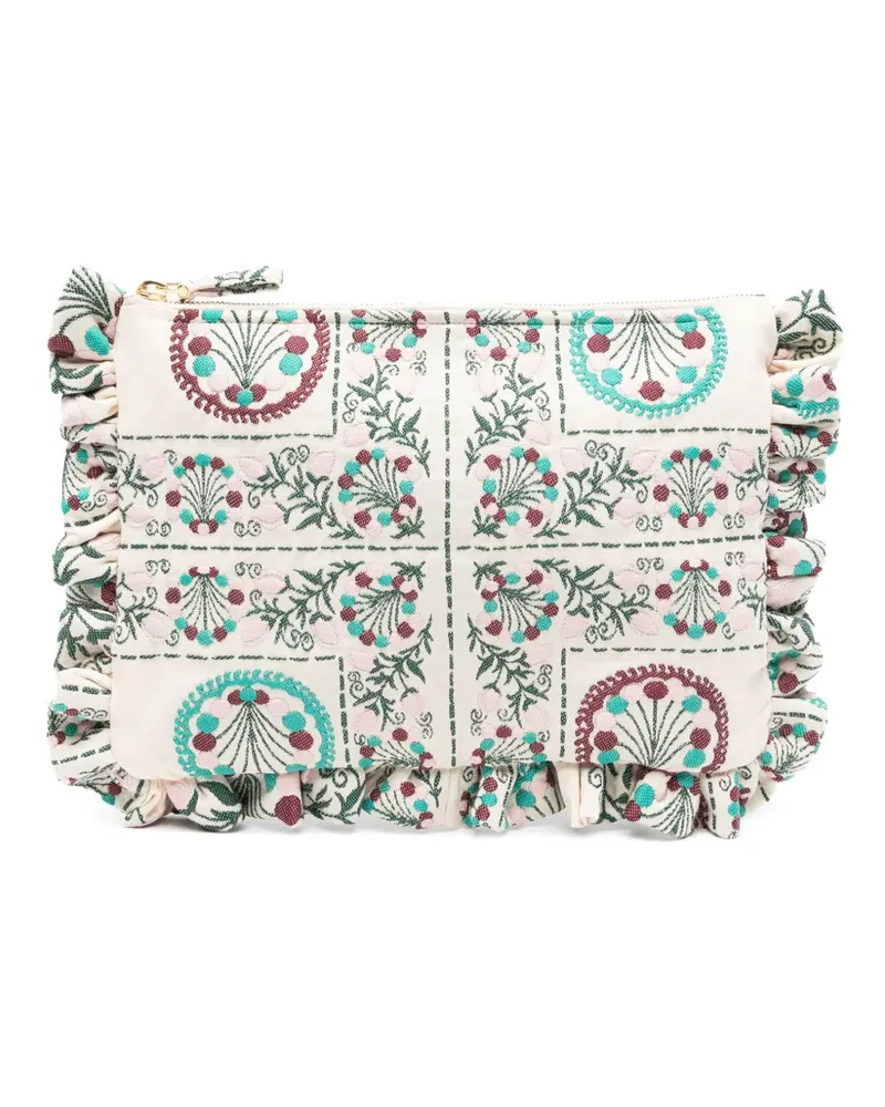 La DoubleJ Florette Tiles Jacquard-Clutch - Nude Nude