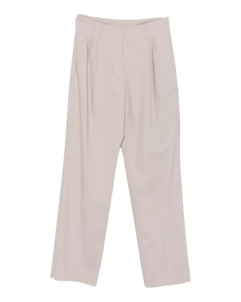 Liviana Conti pleated straight-leg trousers - Nude Nude