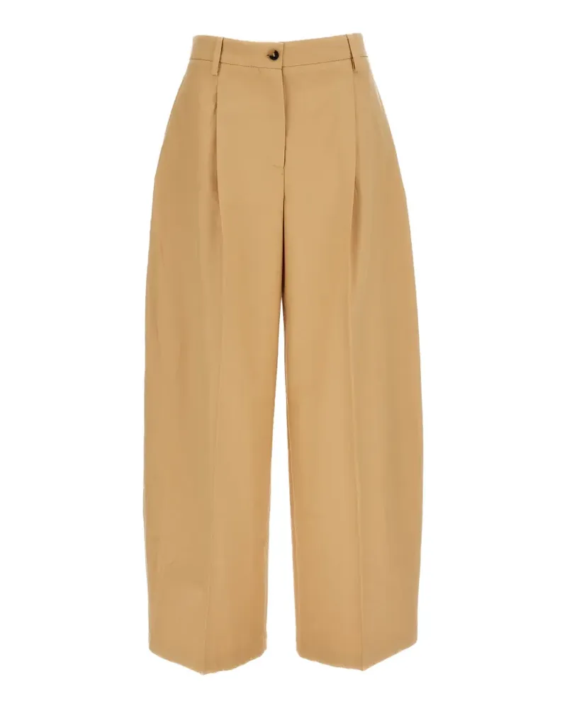 Alberto Biani pleated wide-leg trousers - Nude Nude