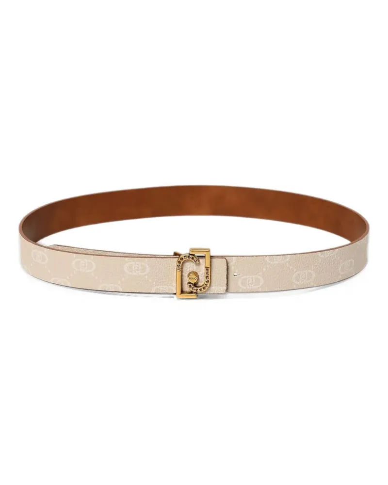 Liu Jo logo-plaque reversible belt - Nude Nude