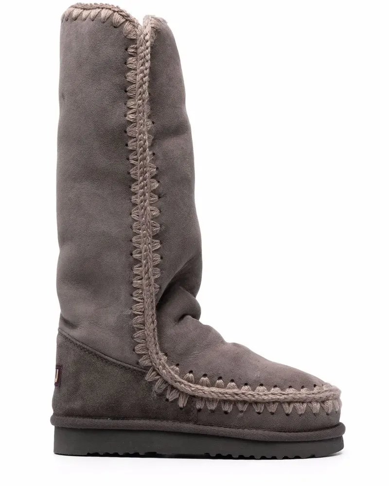 Mou Stiefel mit Logo-Patch - Grau Grau