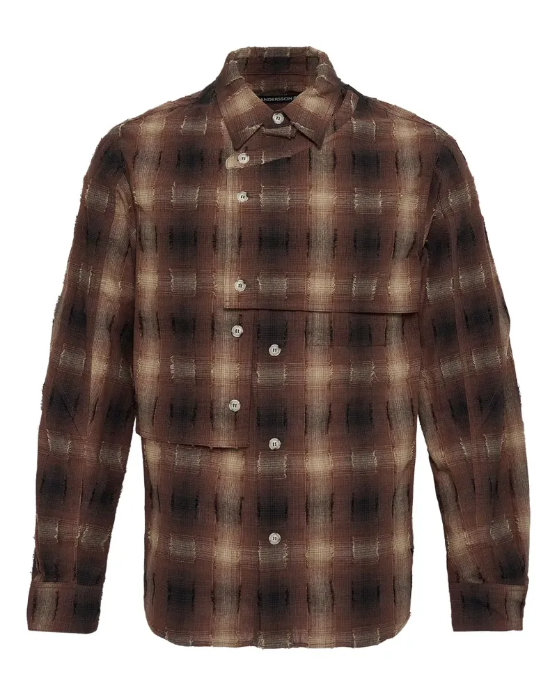 Andersson Bell Kariertes Hemd im Layering-Look - Braun Braun