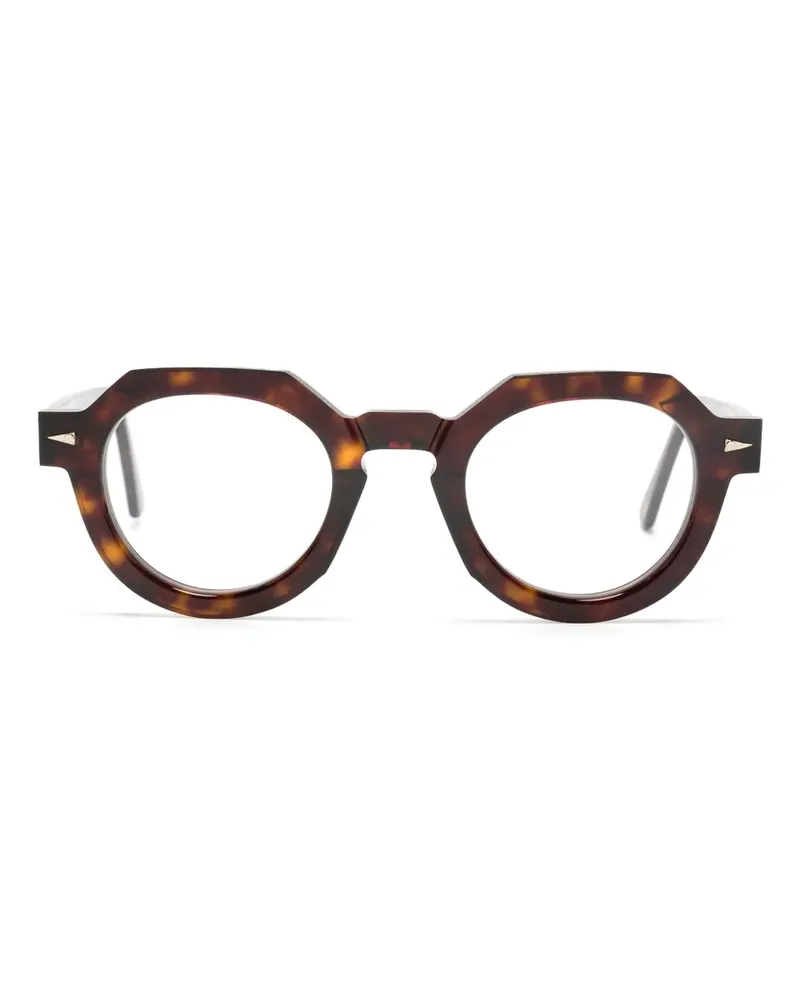AHLEM Petits Champs Brille mit rundem Gestell - Braun Braun