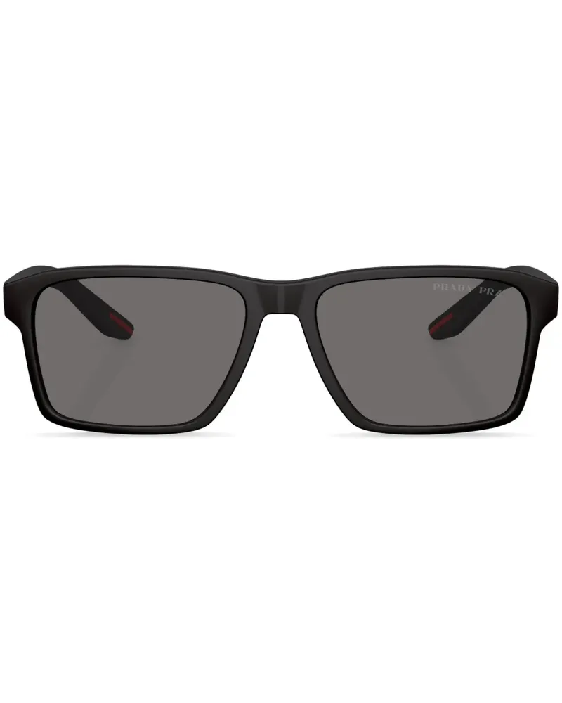 Prada Sonnenbrille mit eckigem Gestell - Schwarz Schwarz